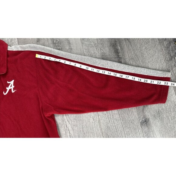 Alabama Fleece Pullover Jacket Mens XL 1/4 Zip Crimson‎ Tide University Y2K - Picture 6 of 7